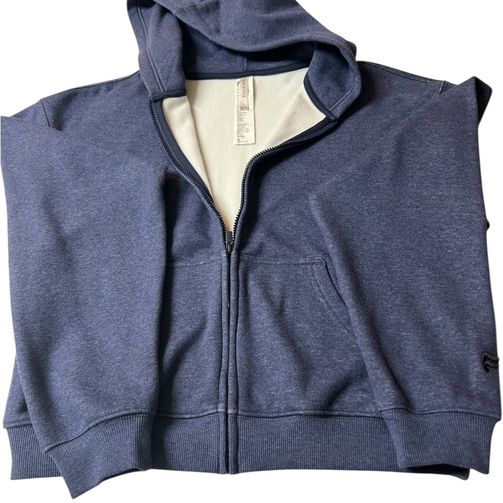 Fabletics (Denim colored blue) Zip-Up Jacket with hood